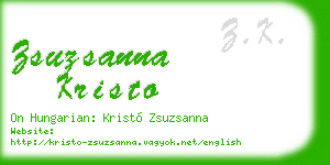 zsuzsanna kristo business card